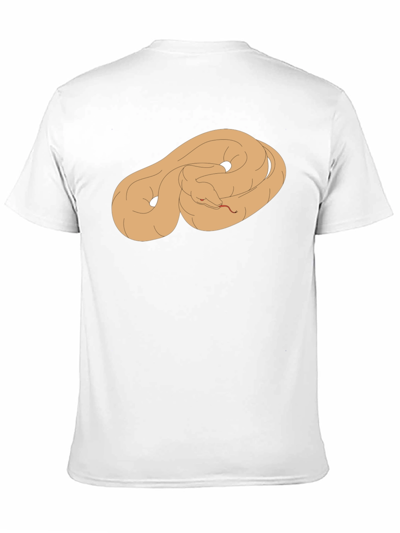 Black T-Shirt with Coiled Snake Graphic