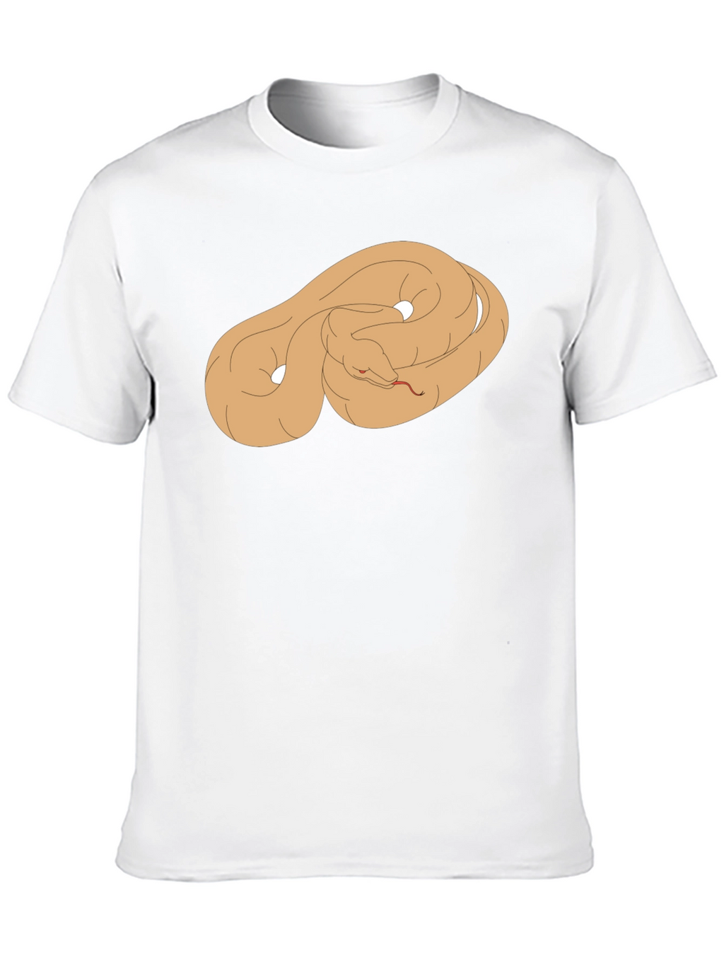 Black T-Shirt with Coiled Snake Graphic