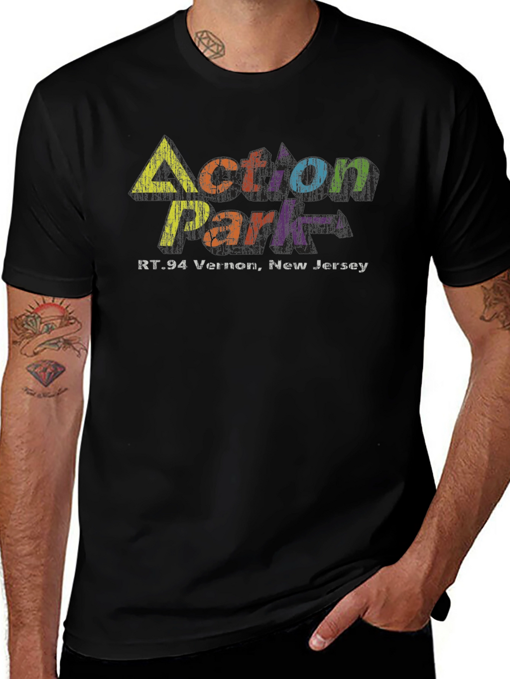 Action Park New Jersey Black T-Shirt