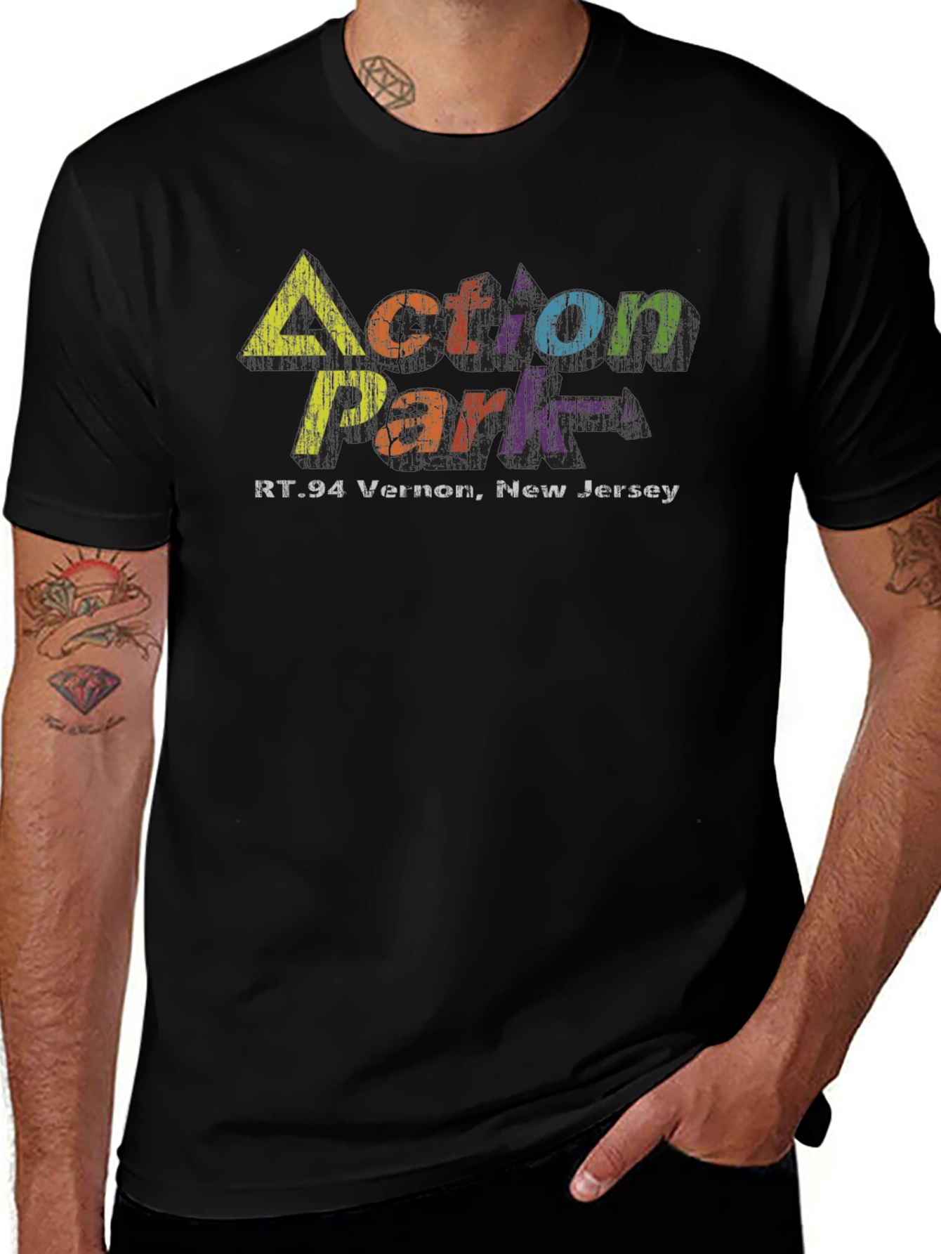 Action Park New Jersey Black T-Shirt