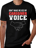 Caregiver Voice Graphic Tee - Black Cotton