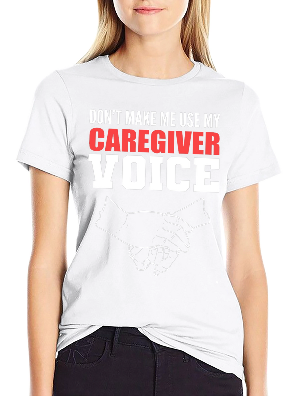 Caregiver Voice Graphic Tee - Black Cotton