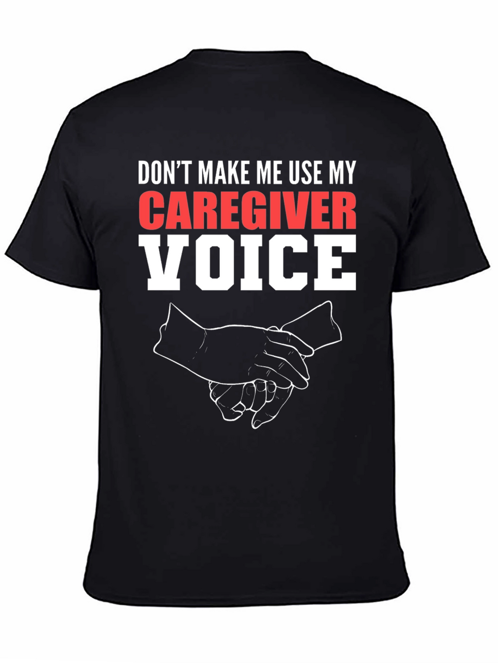 Caregiver Voice Graphic Tee - Black Cotton