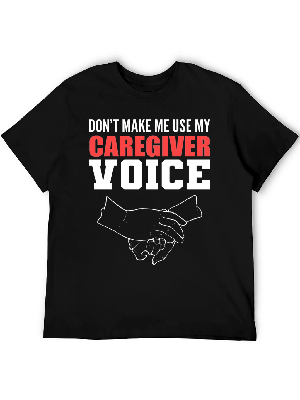 Caregiver Voice Graphic Tee - Black Cotton