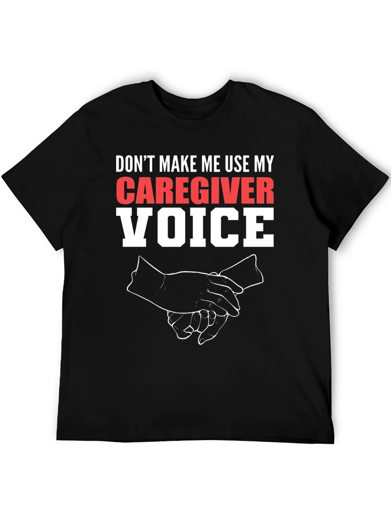 Caregiver Voice Graphic Tee - Black Cotton
