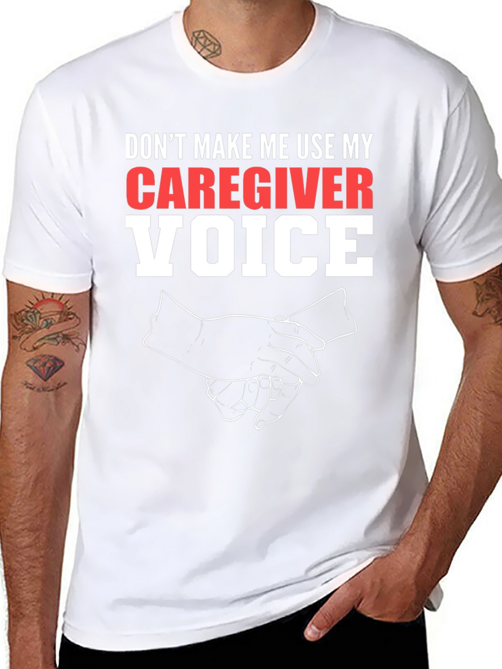 Caregiver Voice Graphic Tee - Black Cotton