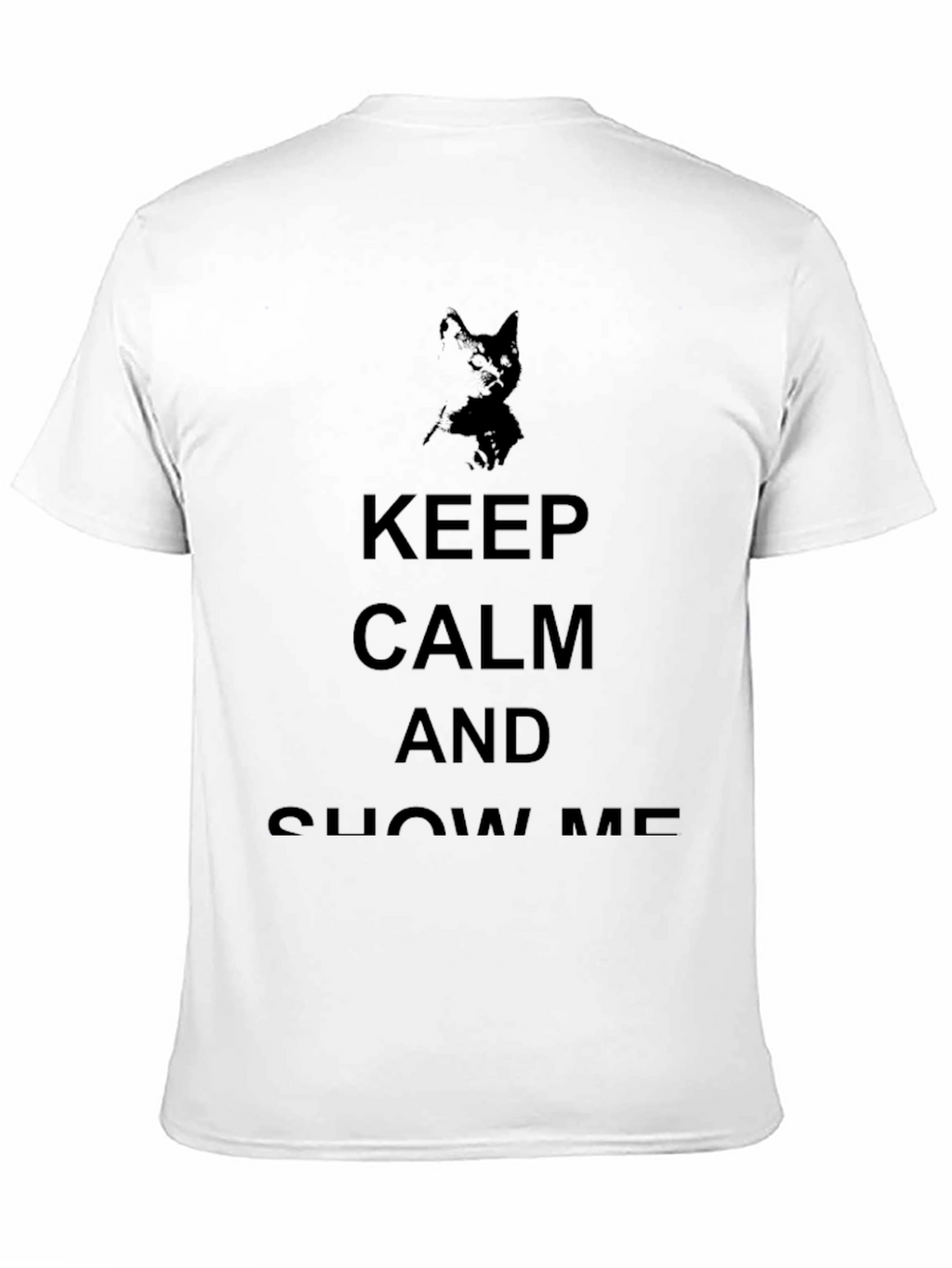 Keep Calm Cat Graphic Black T-Shirt