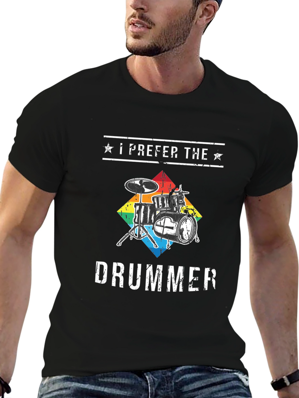 I Prefer The Drummer Graphic T-Shirt