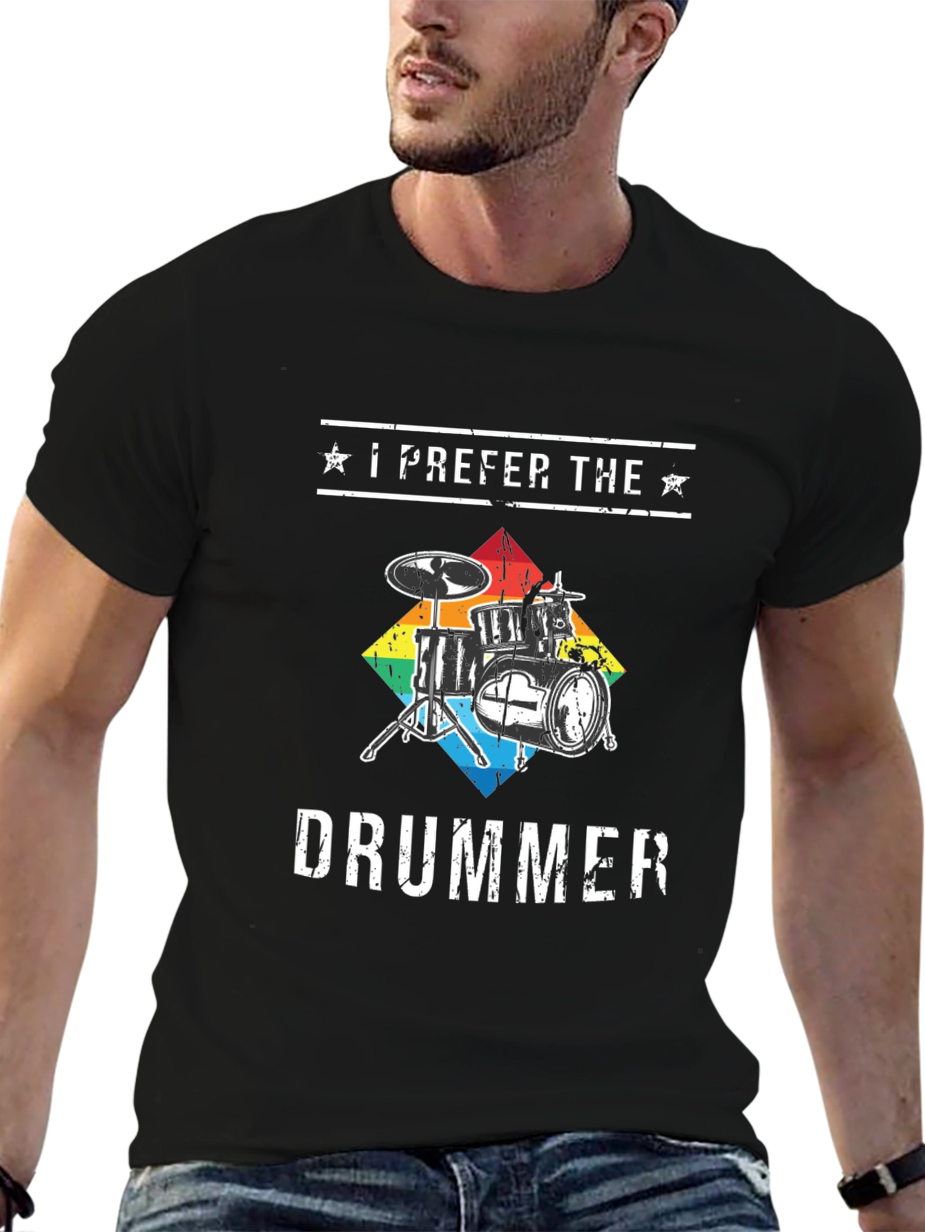 I Prefer The Drummer Graphic T-Shirt