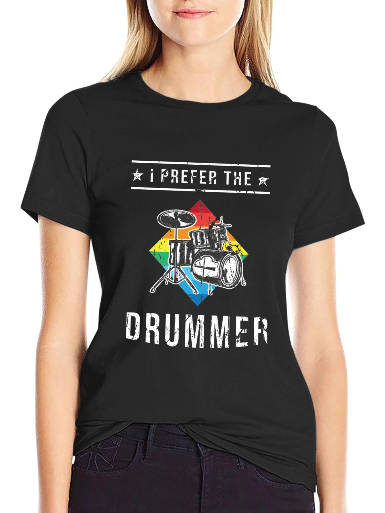 I Prefer The Drummer Graphic T-Shirt