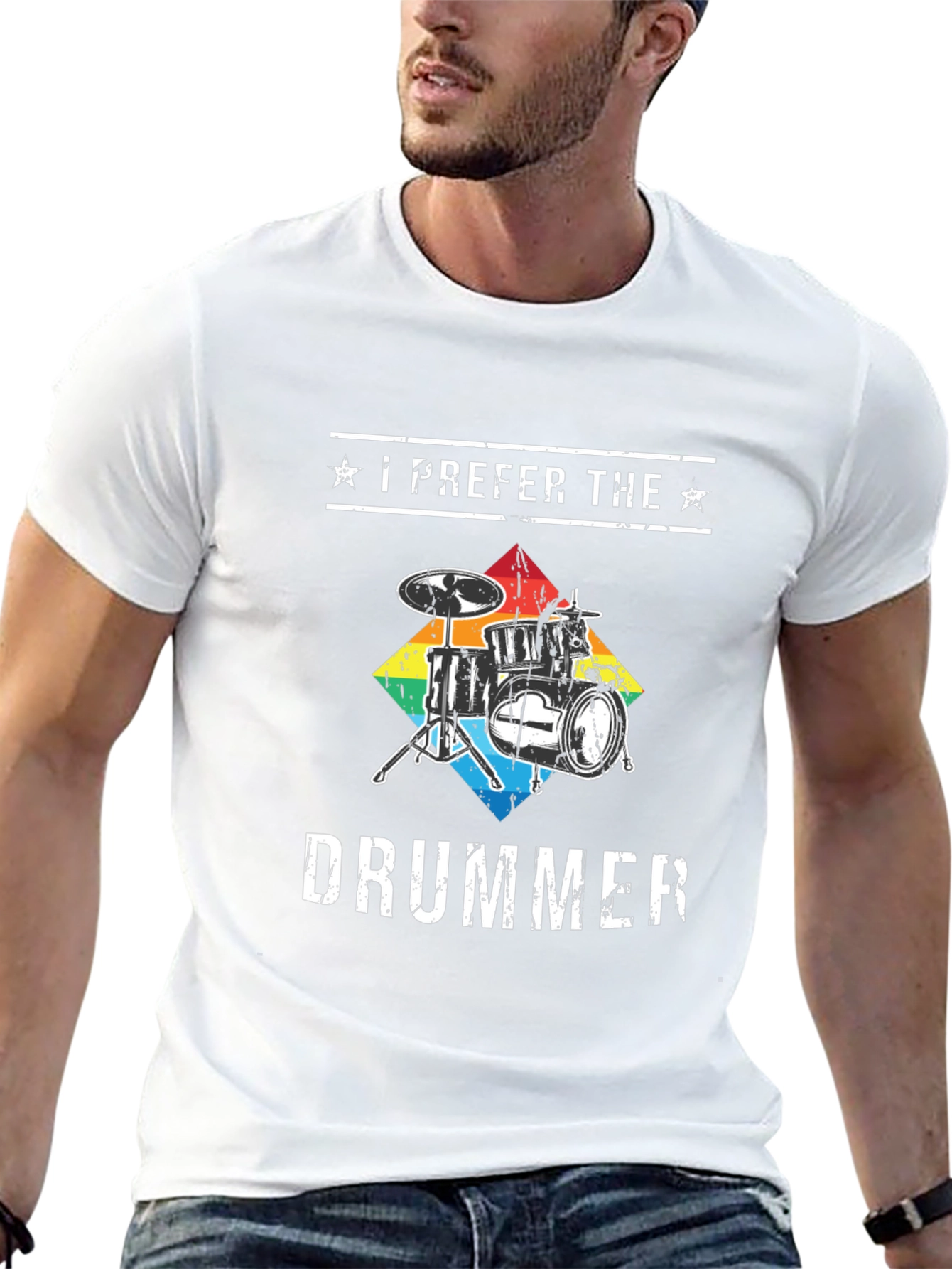 I Prefer The Drummer Graphic T-Shirt