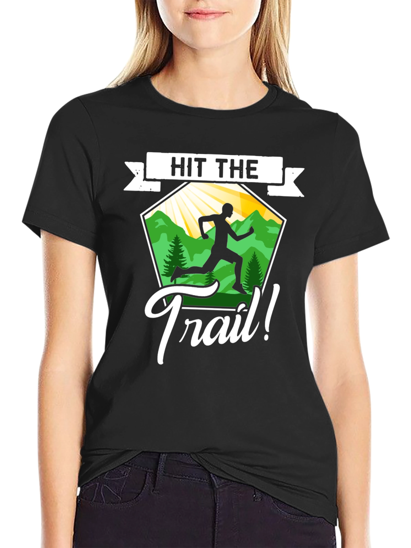 Hit the Trail Graphic Tee - Nature Running Shirt