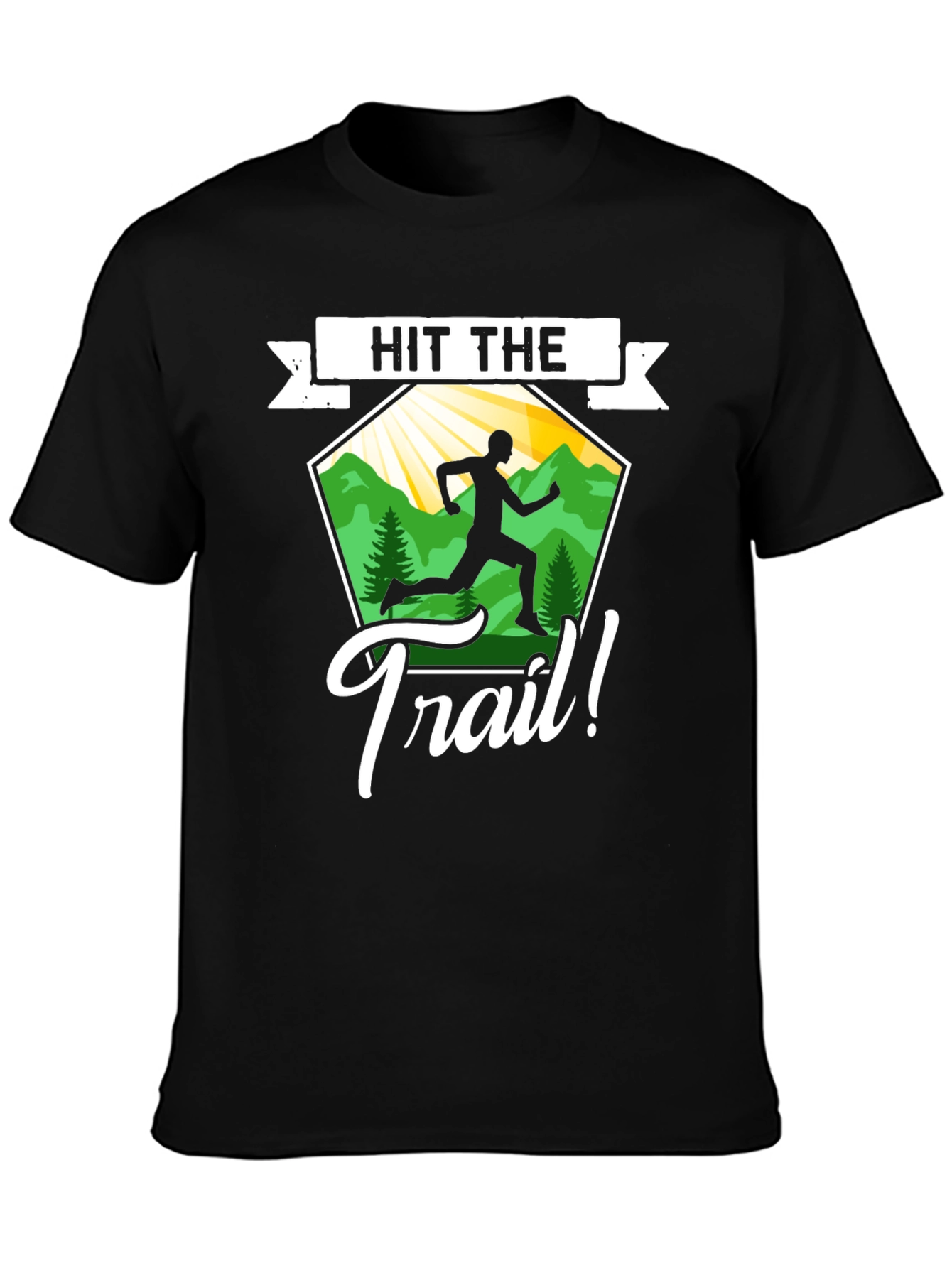 Hit the Trail Graphic Tee - Nature Running Shirt