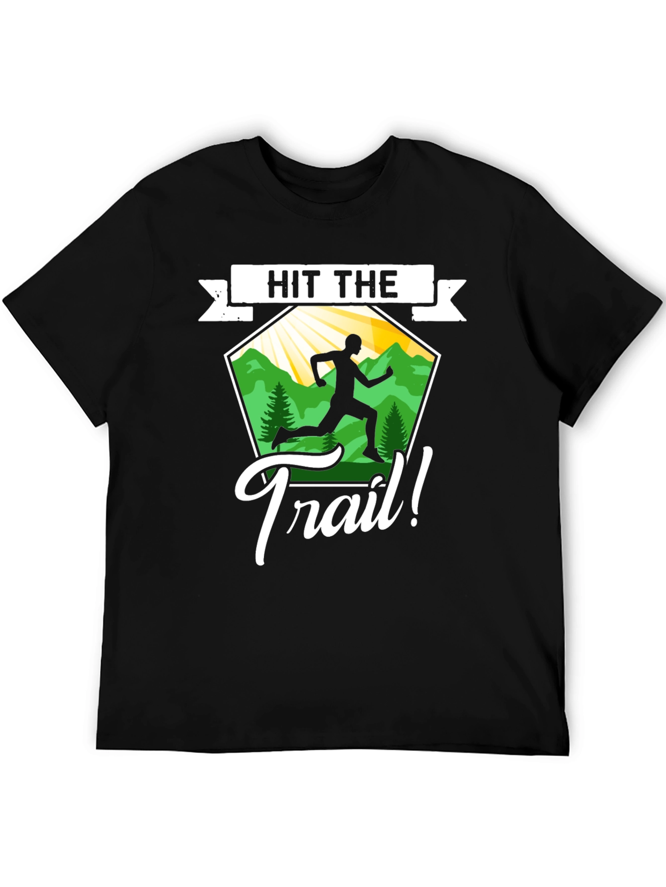 Hit the Trail Graphic Tee - Nature Running Shirt