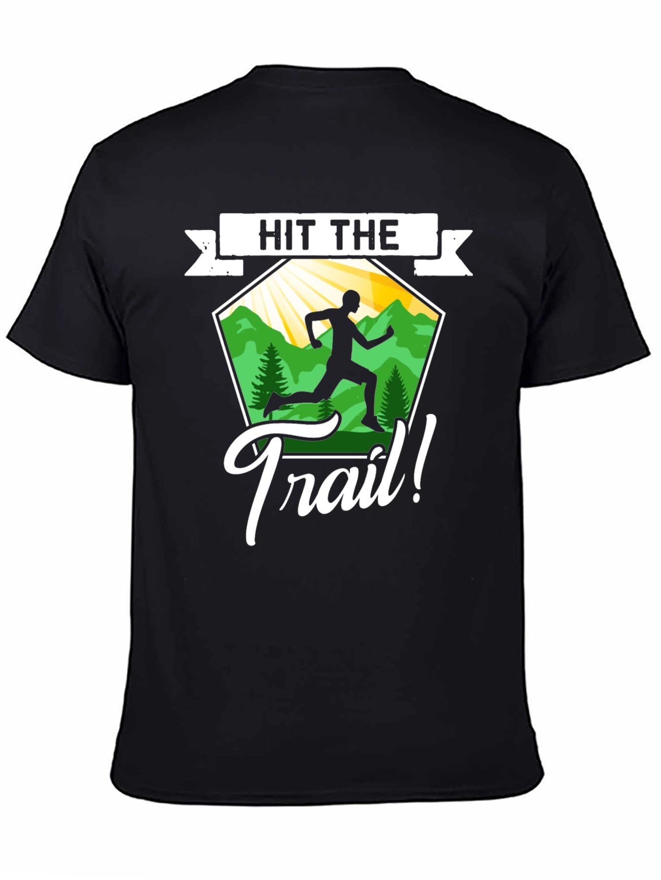 Hit the Trail Graphic Tee - Nature Running Shirt