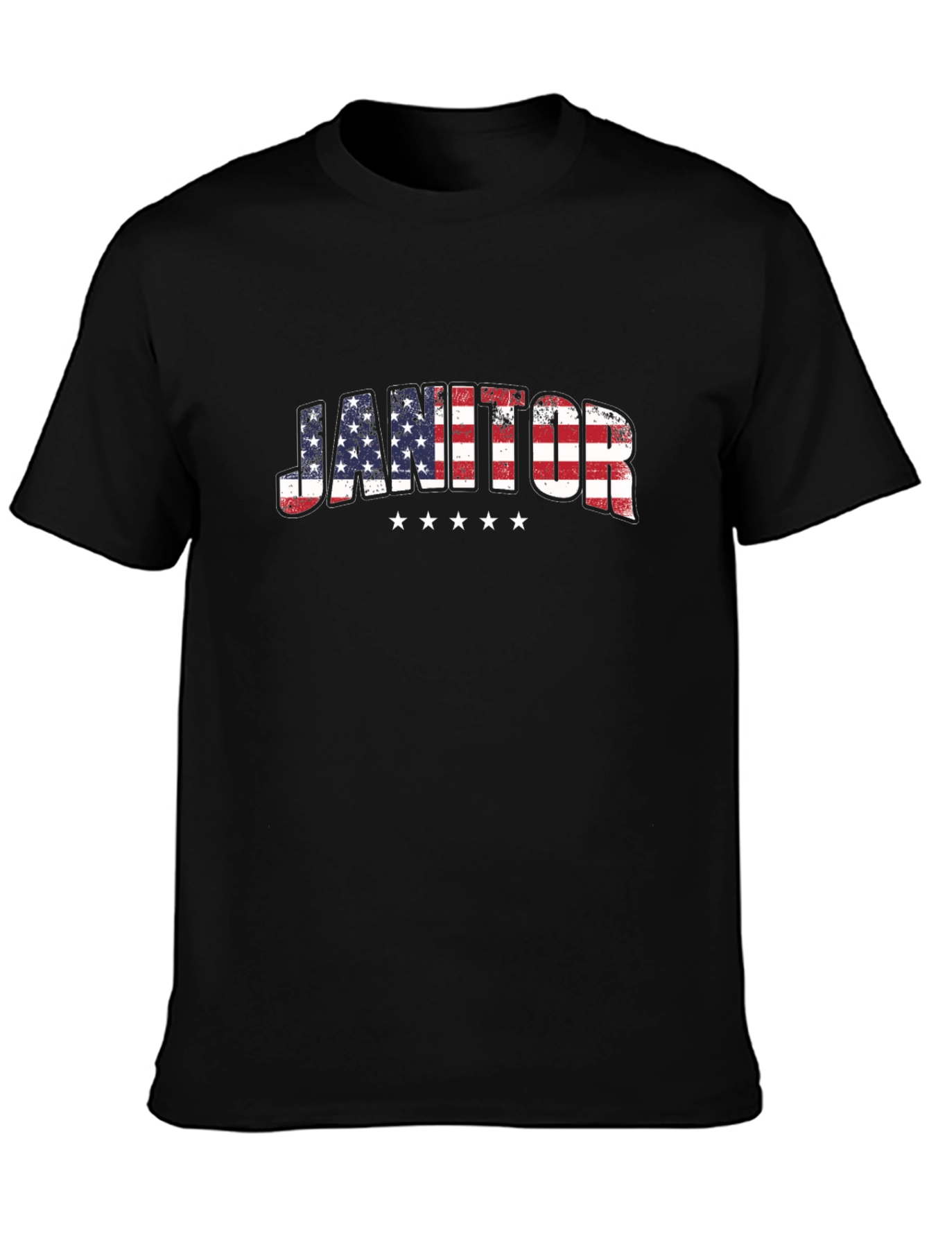Janitor USA Flag T-Shirt - Patriotic Pride