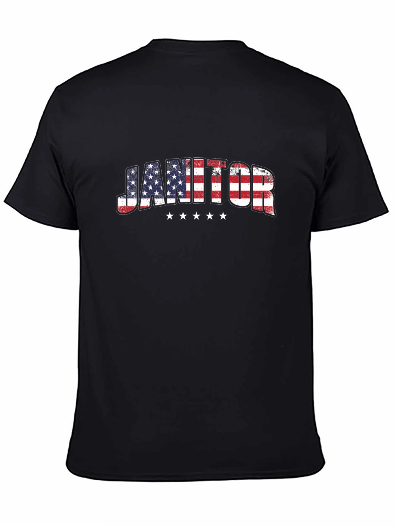 Janitor USA Flag T-Shirt - Patriotic Pride