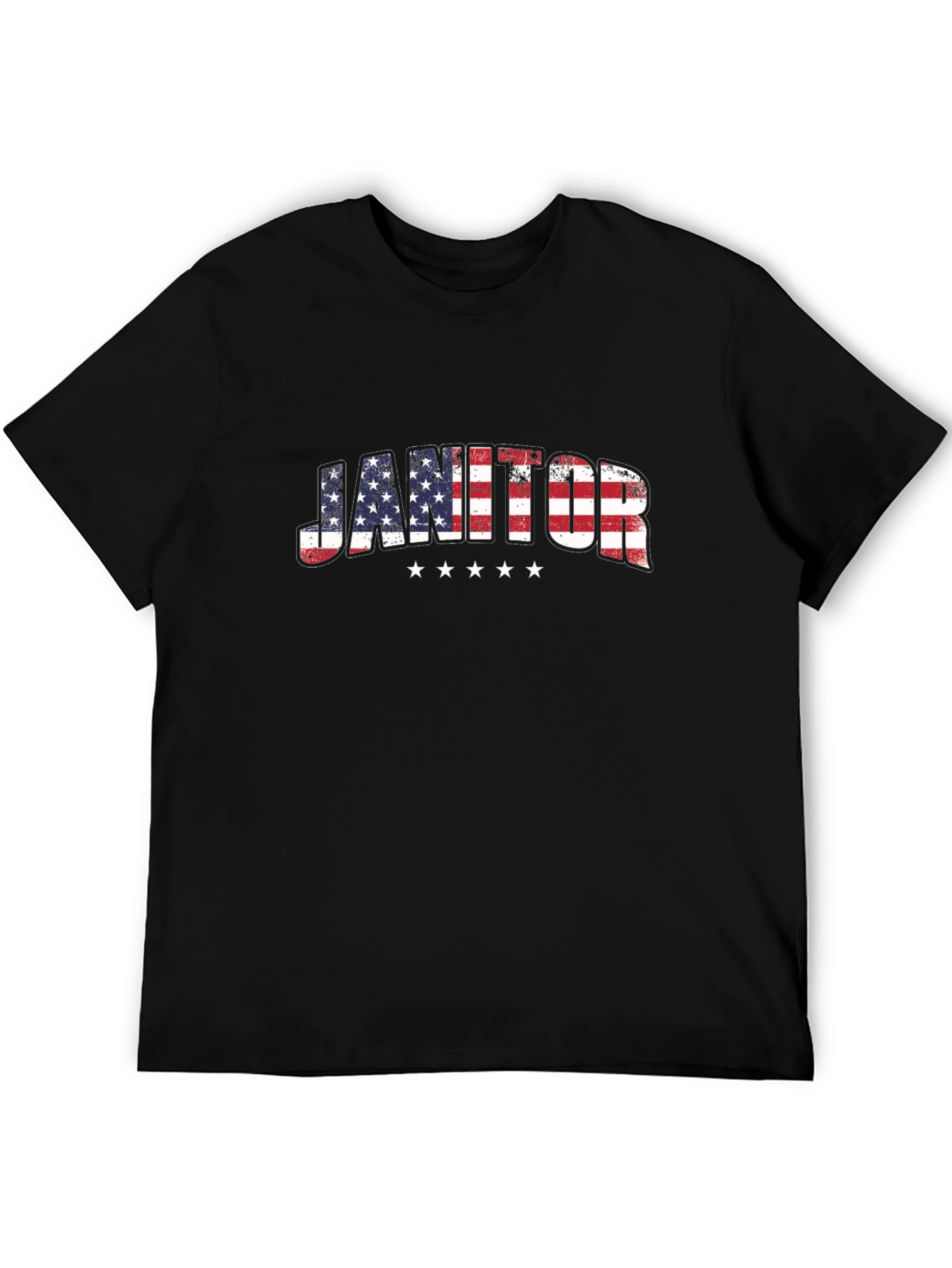 Janitor USA Flag T-Shirt - Patriotic Pride