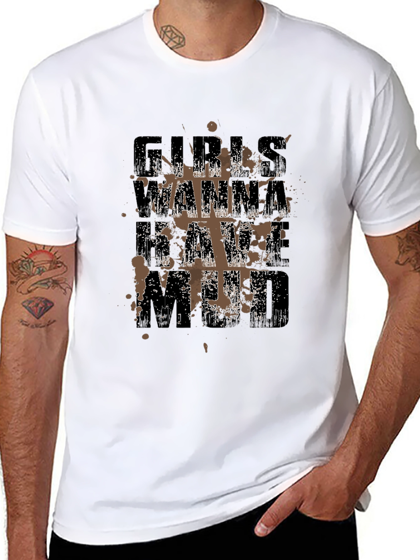 Girls Wanna Have Mud Black T-Shirt