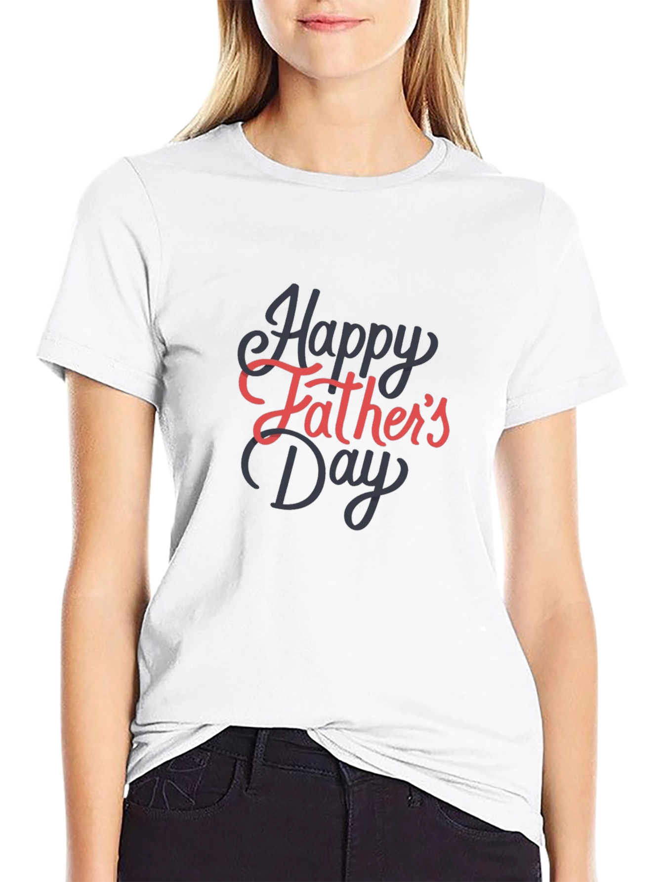 Happy Fathers Day Graphic Tee - Black