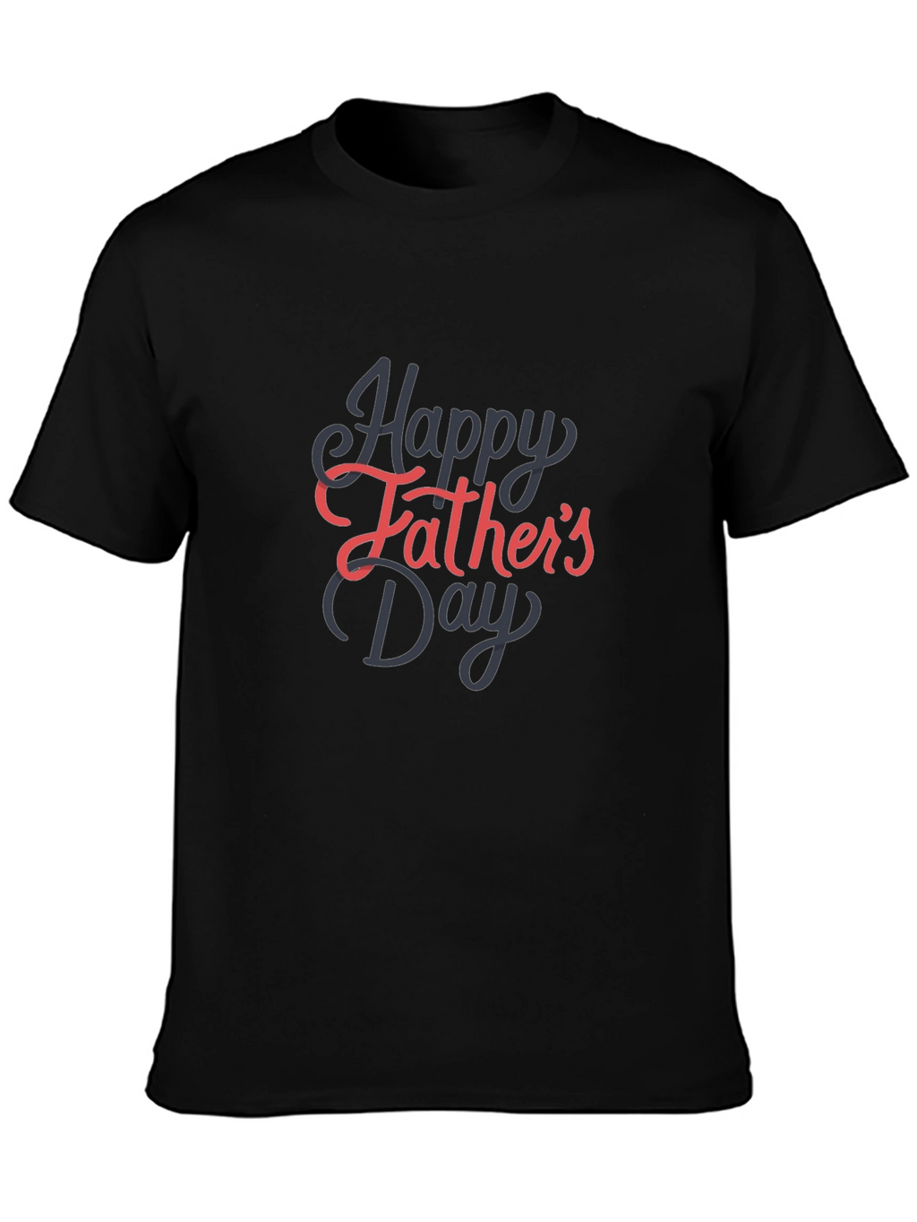 Happy Fathers Day Graphic Tee - Black