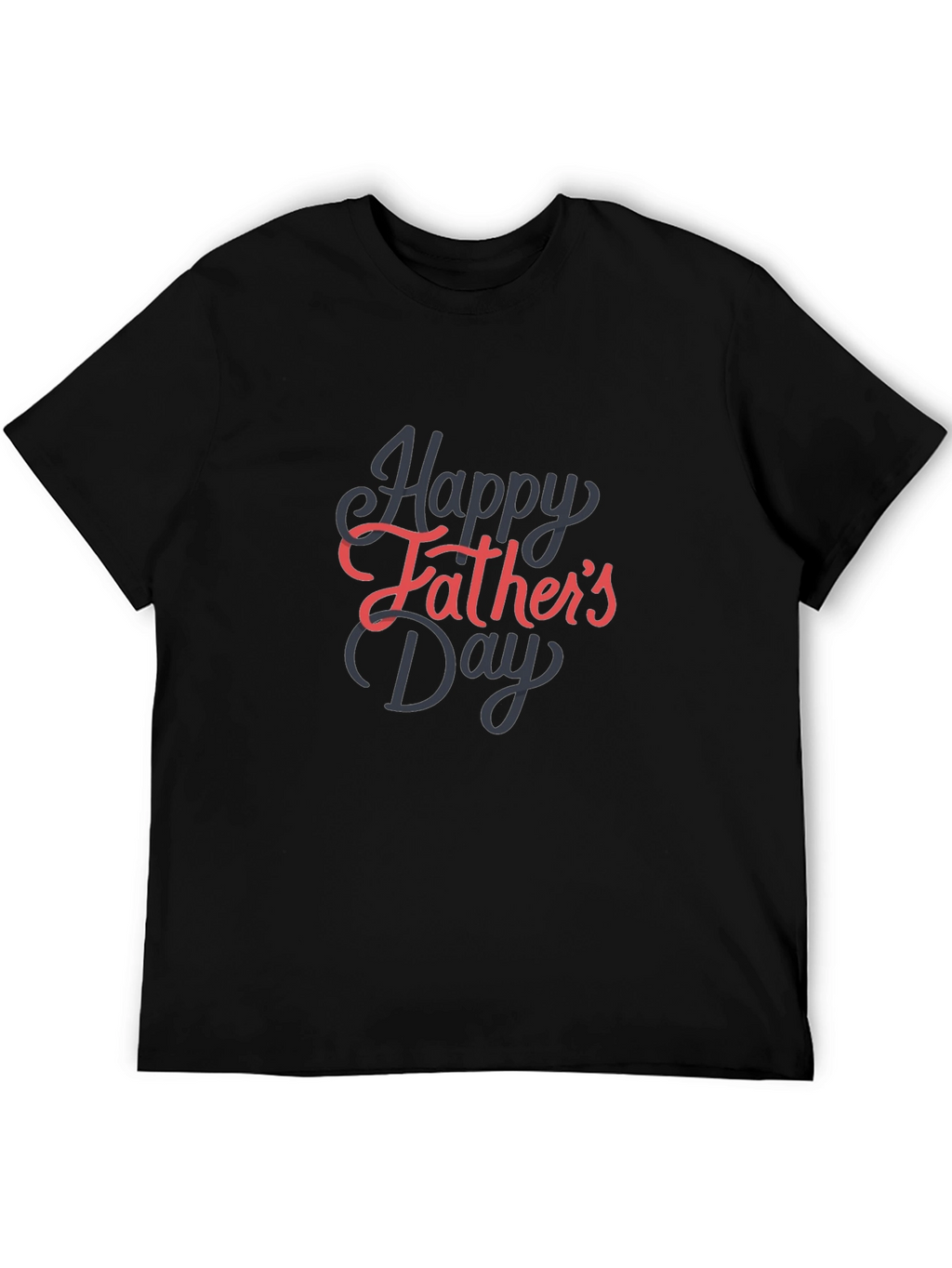 Happy Fathers Day Graphic Tee - Black