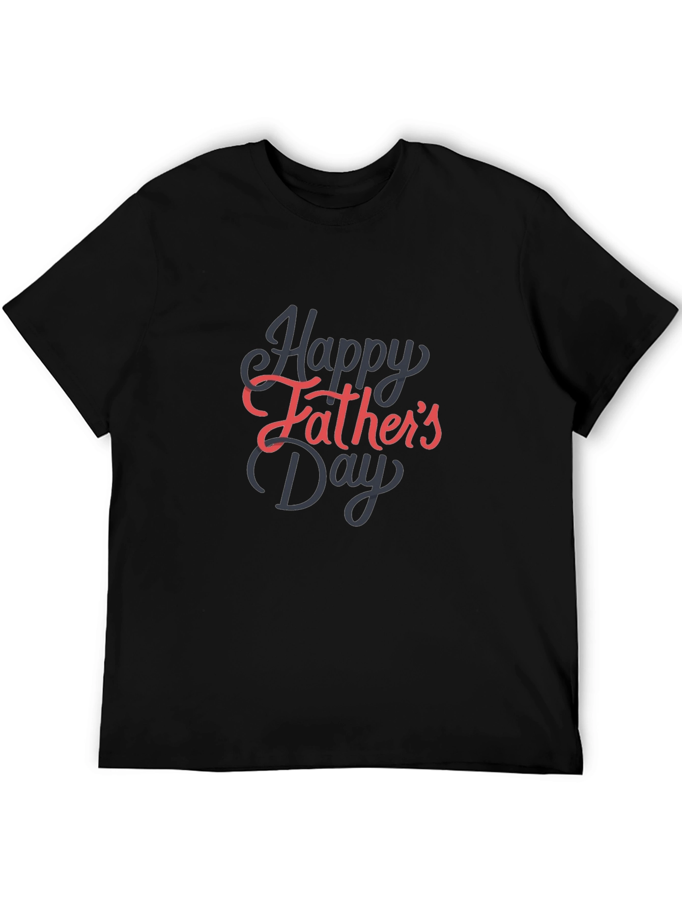 Happy Fathers Day Graphic Tee - Black