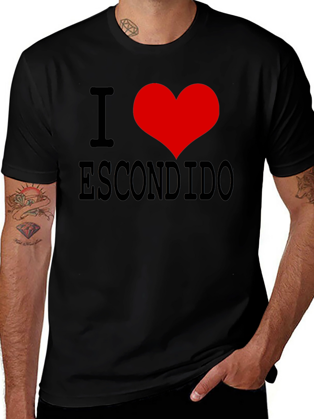 I Love Escondido Black T-Shirt