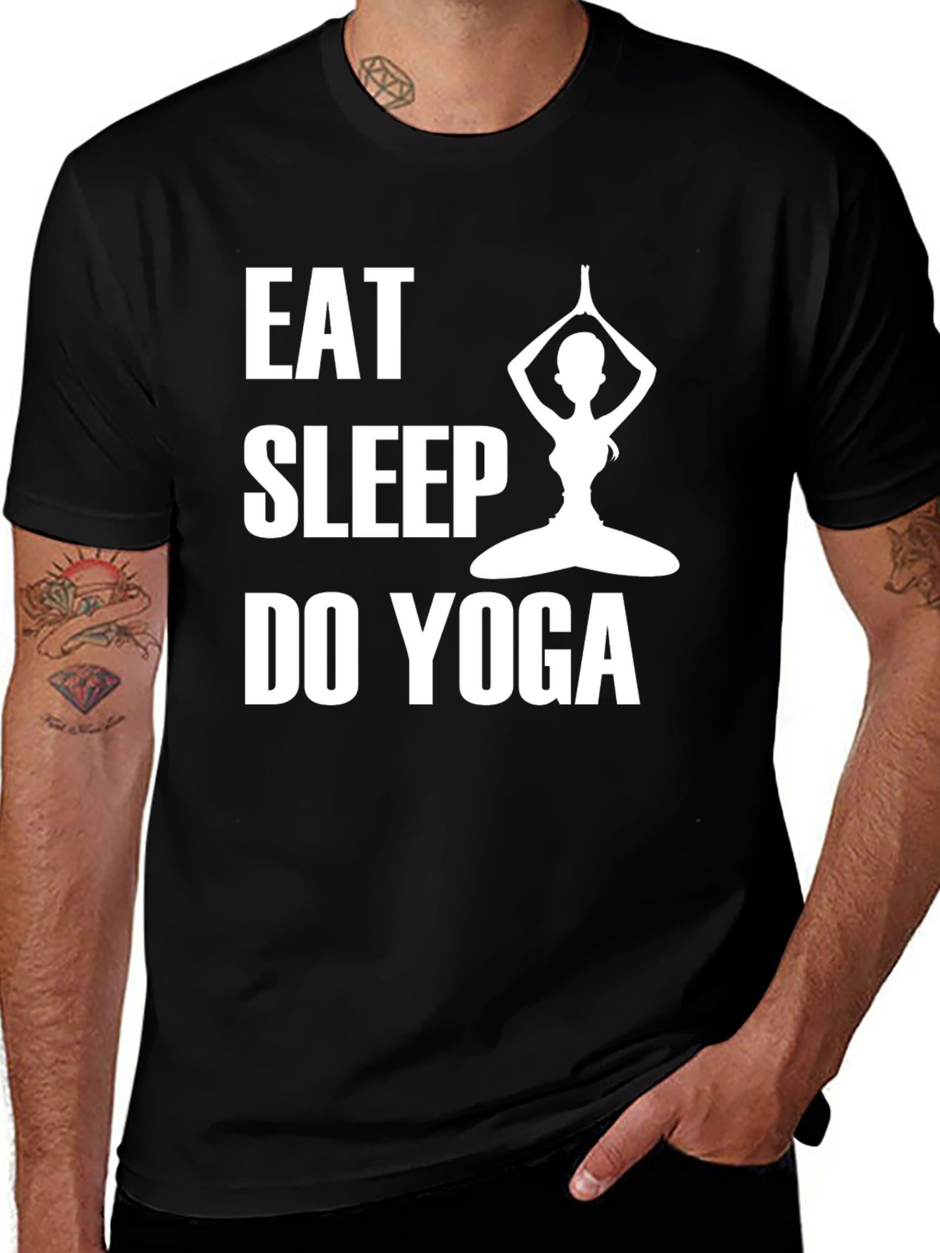 Eat Sleep Do Yoga T-Shirt - Black