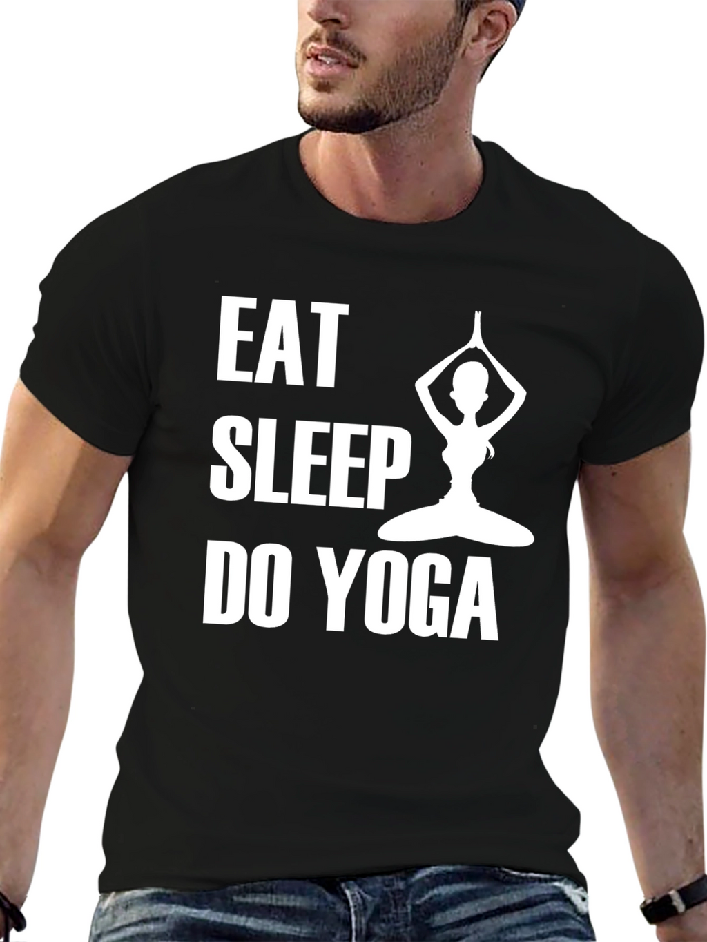 Eat Sleep Do Yoga T-Shirt - Black
