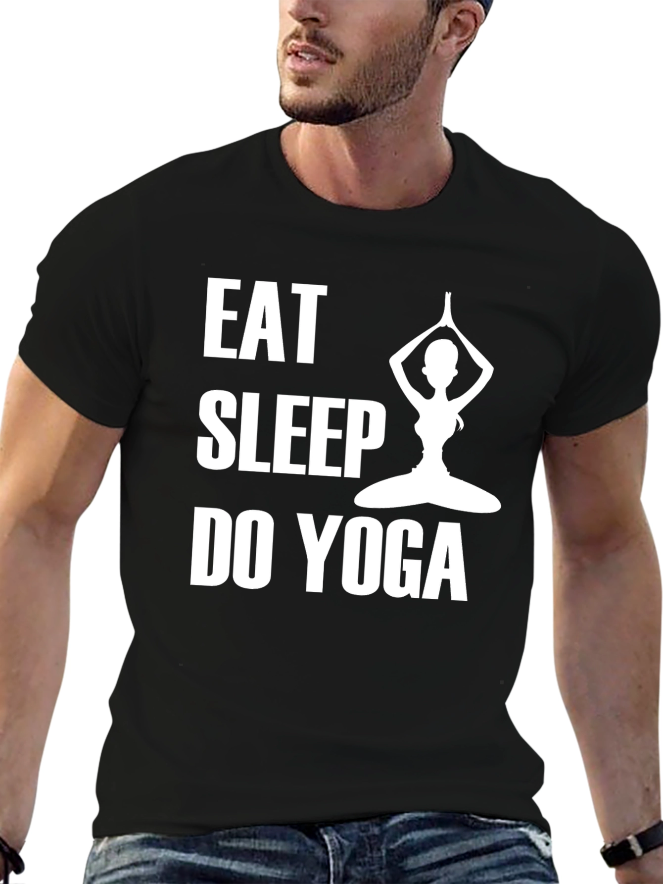 Eat Sleep Do Yoga T-Shirt - Black