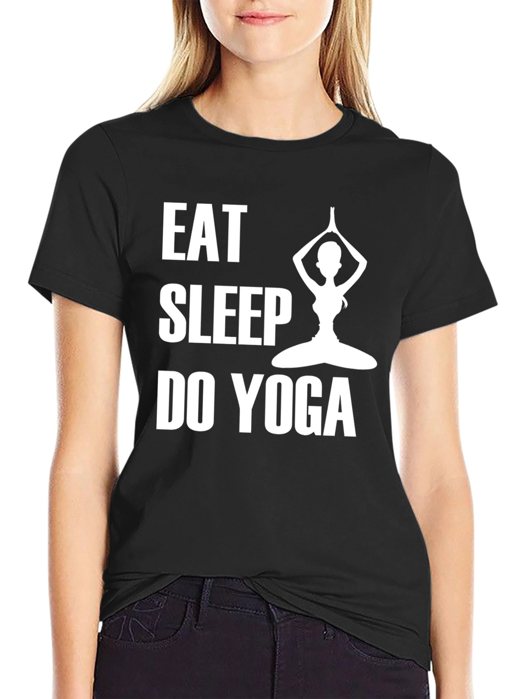 Eat Sleep Do Yoga T-Shirt - Black