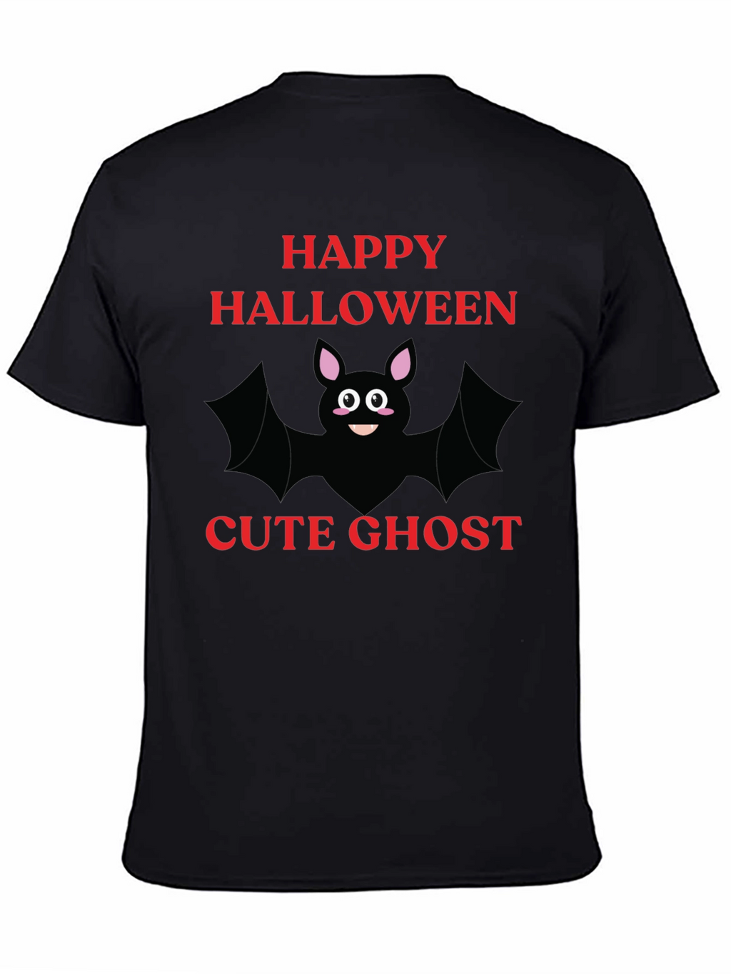 Happy Halloween Cute Ghost Bat Graphic T-Shirt