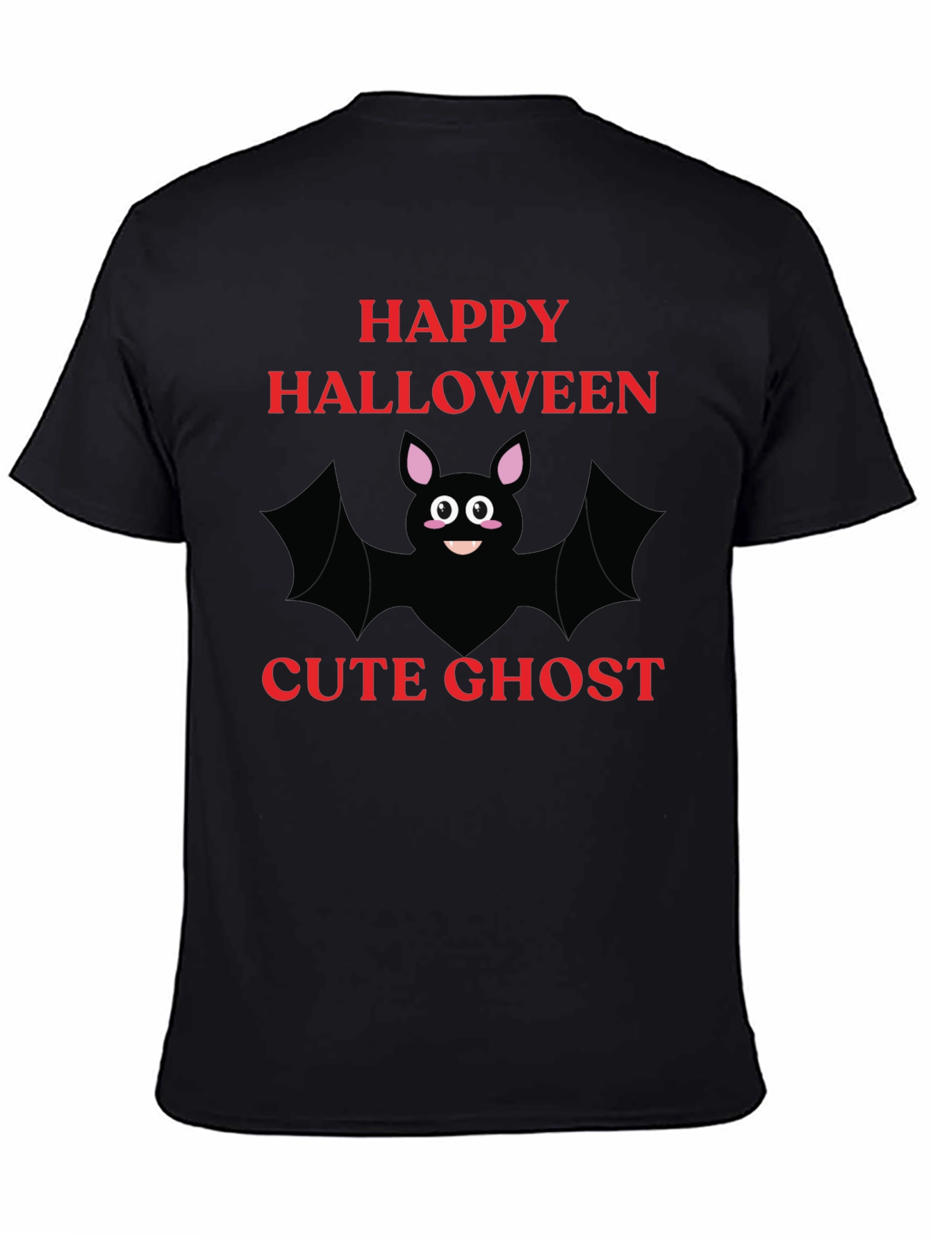 Happy Halloween Cute Ghost Bat Graphic T-Shirt