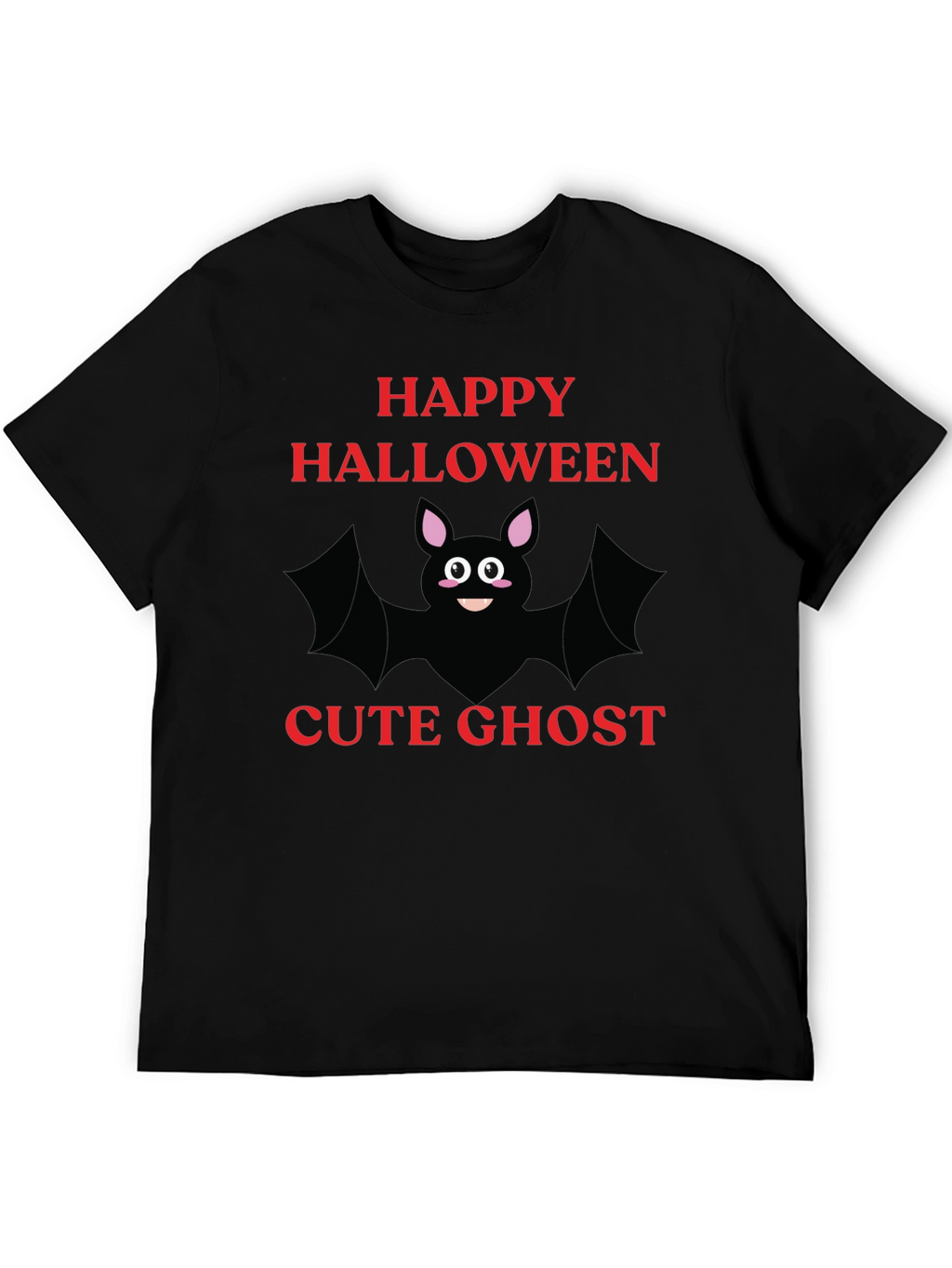 Happy Halloween Cute Ghost Bat Graphic T-Shirt