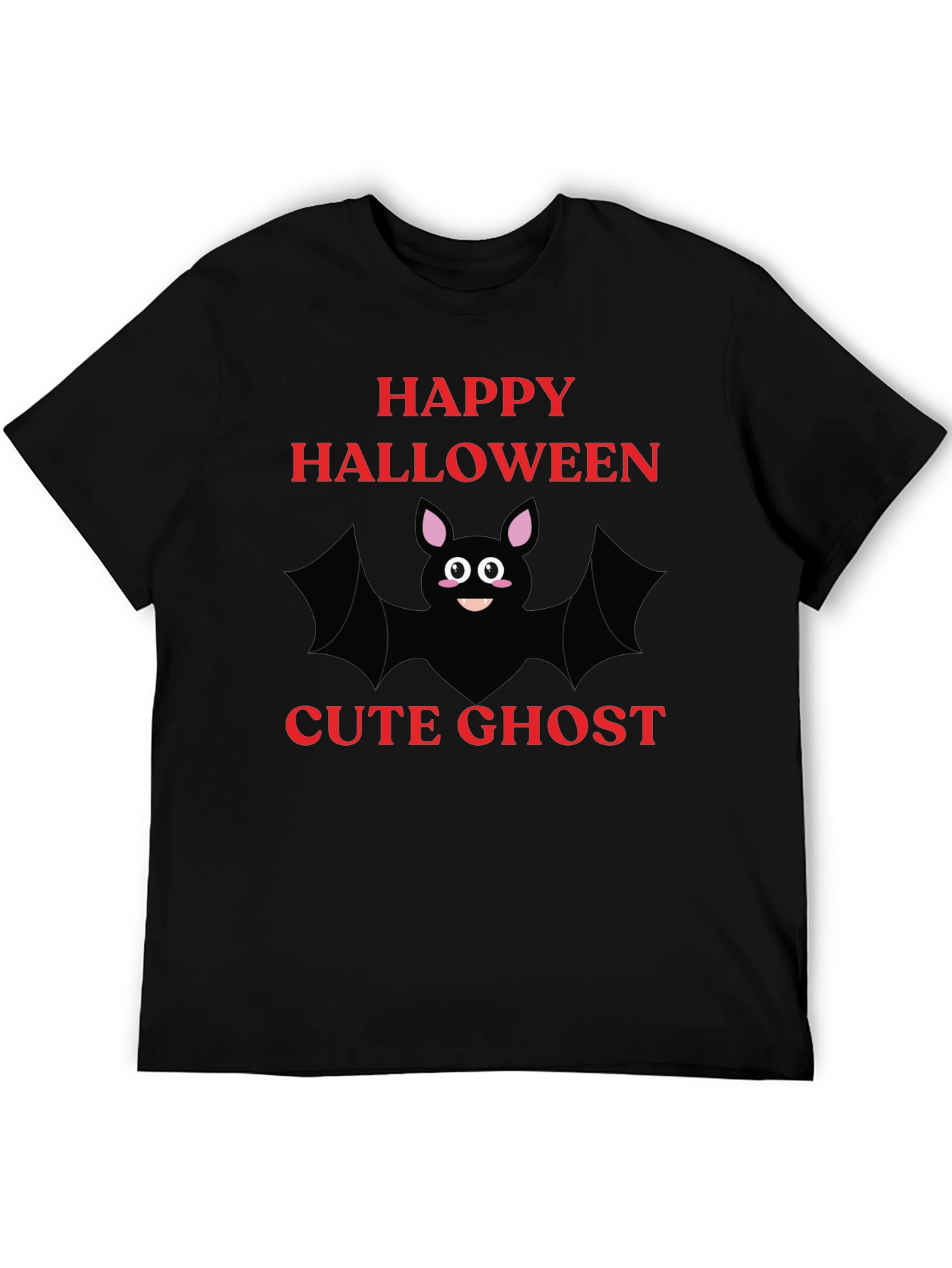 Happy Halloween Cute Ghost Bat Graphic T-Shirt