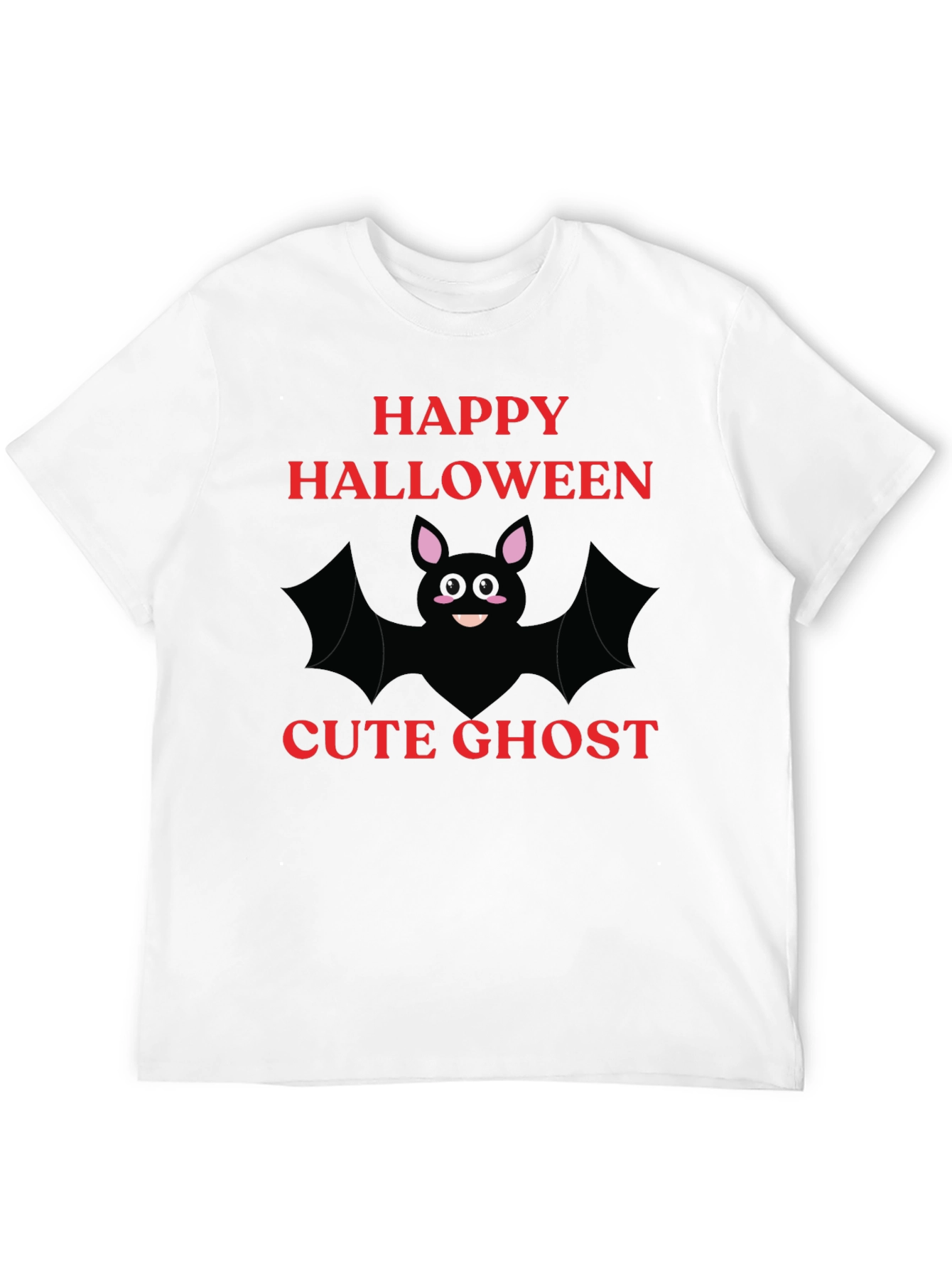 Happy Halloween Cute Ghost Bat Graphic T-Shirt