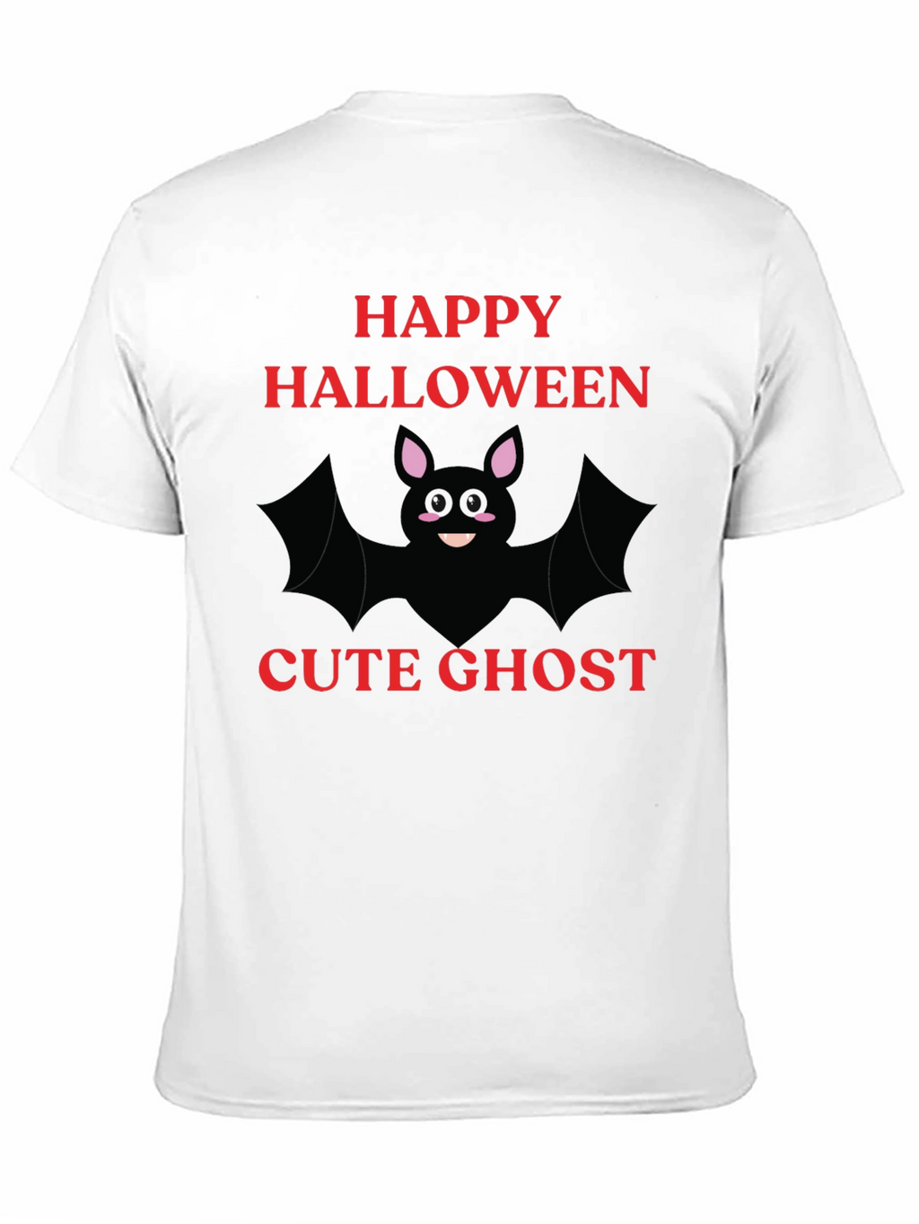 Happy Halloween Cute Ghost Bat Graphic T-Shirt