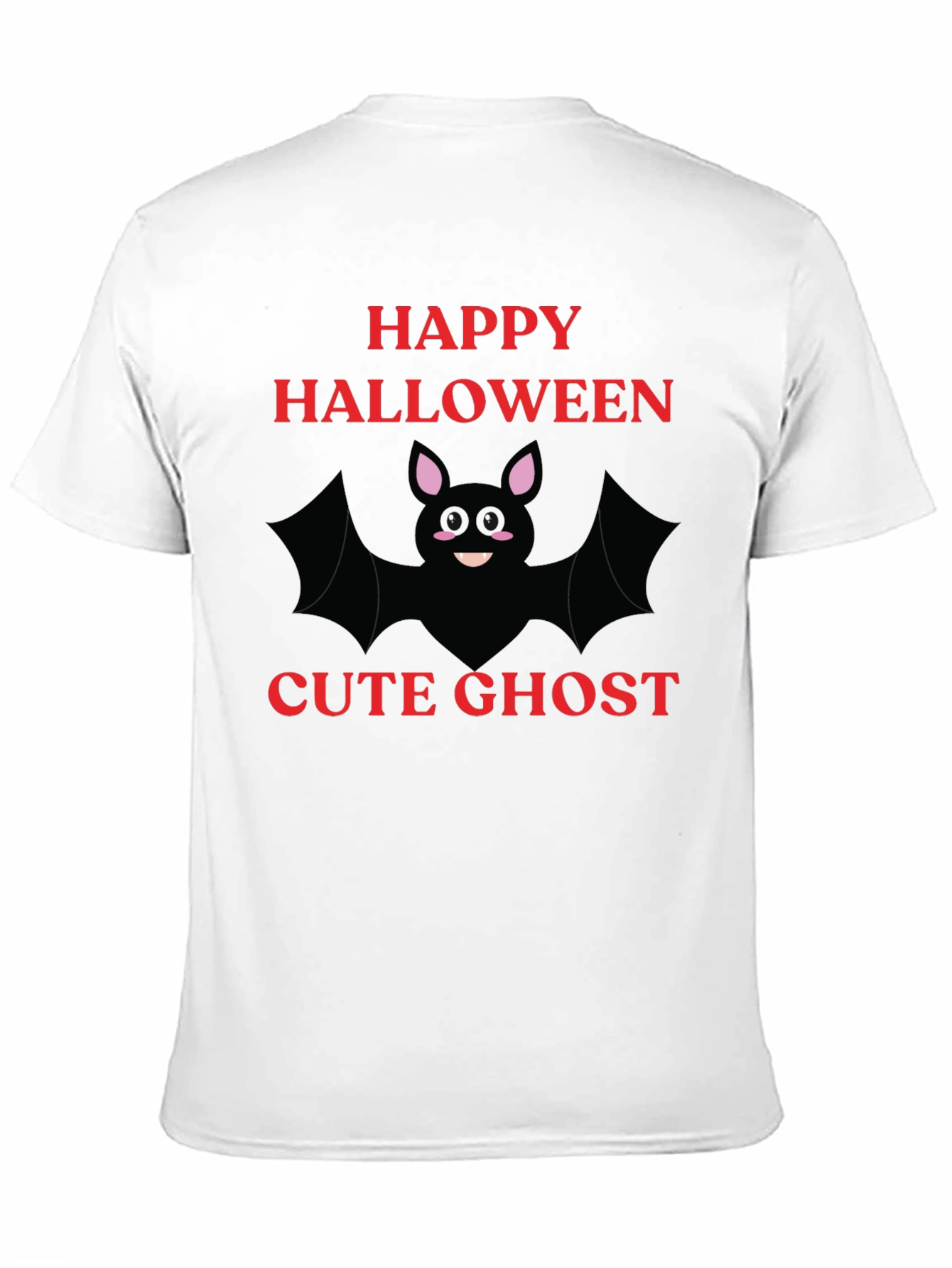 Happy Halloween Cute Ghost Bat Graphic T-Shirt