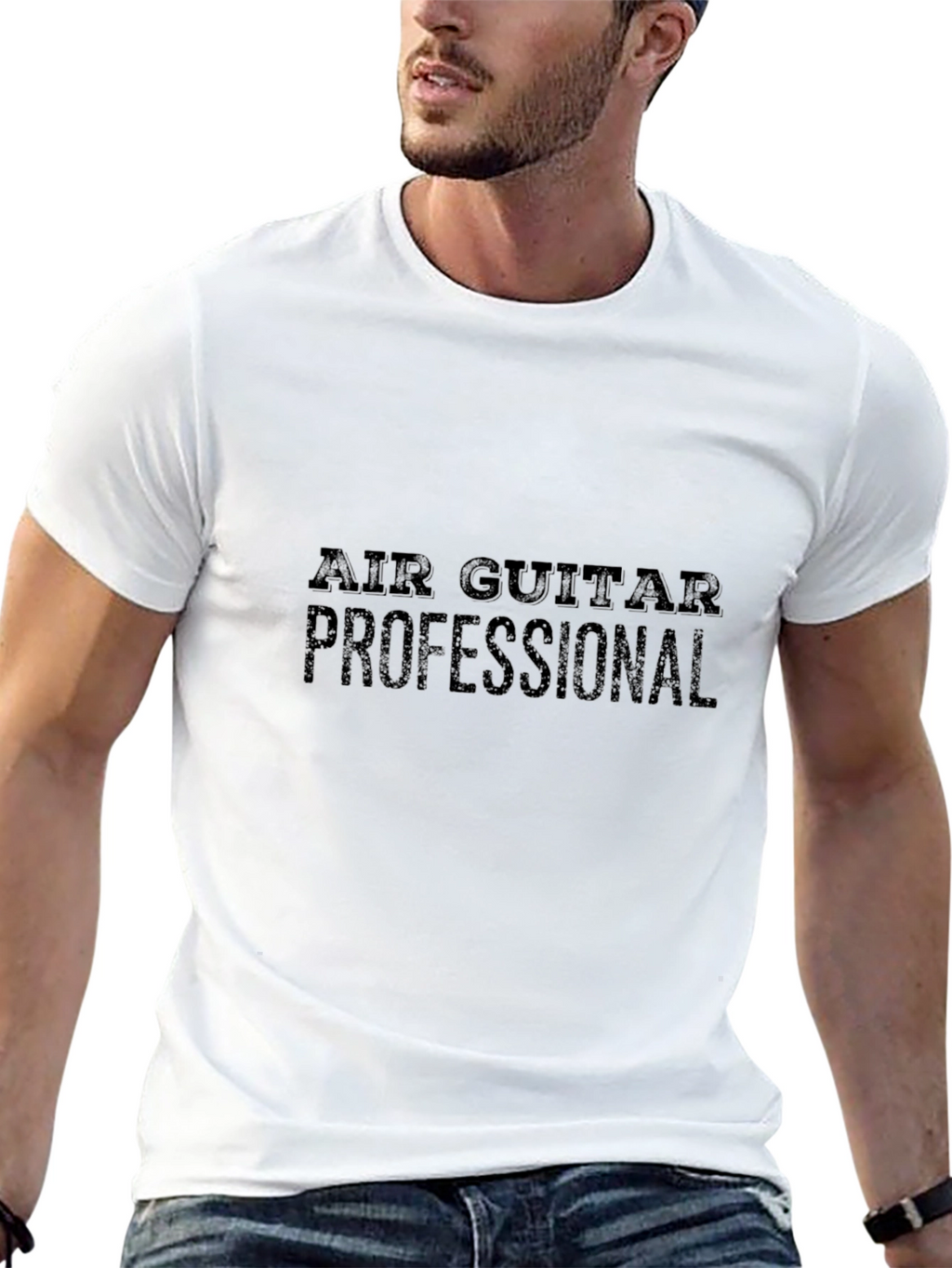 Air Guitar Professional Black T-Shirt