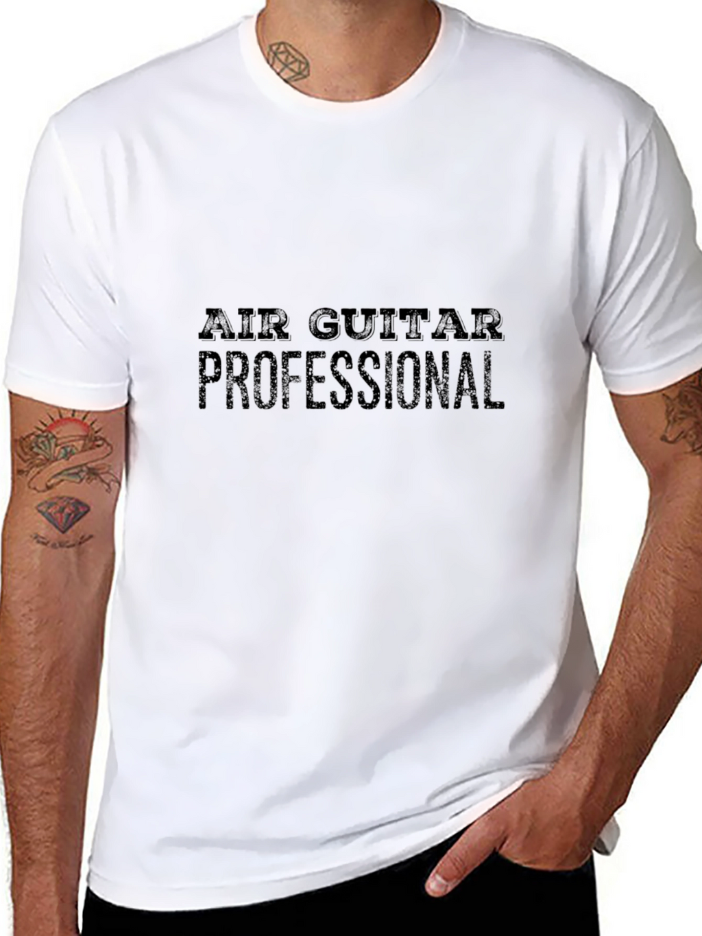 Air Guitar Professional Black T-Shirt
