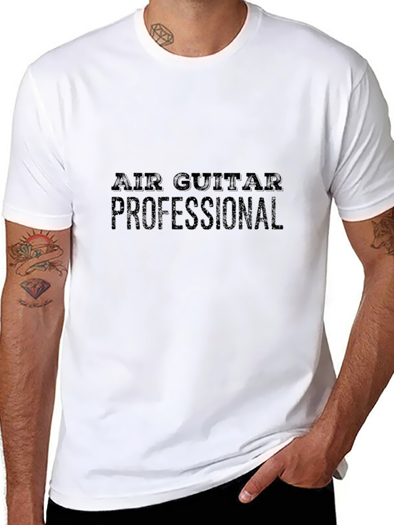 Air Guitar Professional Black T-Shirt