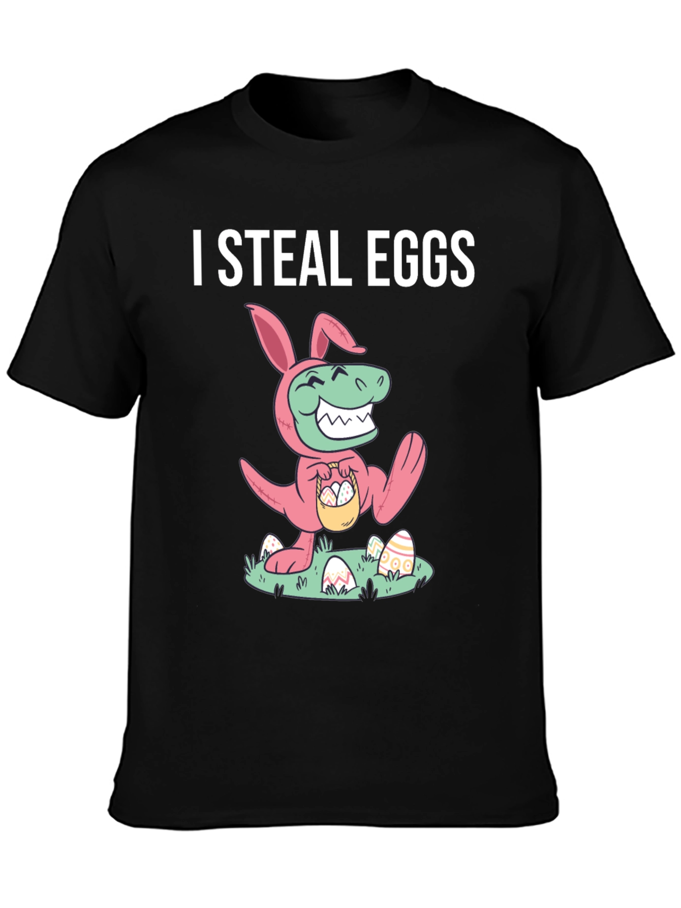 Funny Easter Dinosaur T-Shirt - I Steal Eggs