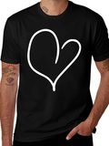 Heart Graphic Black T-Shirt