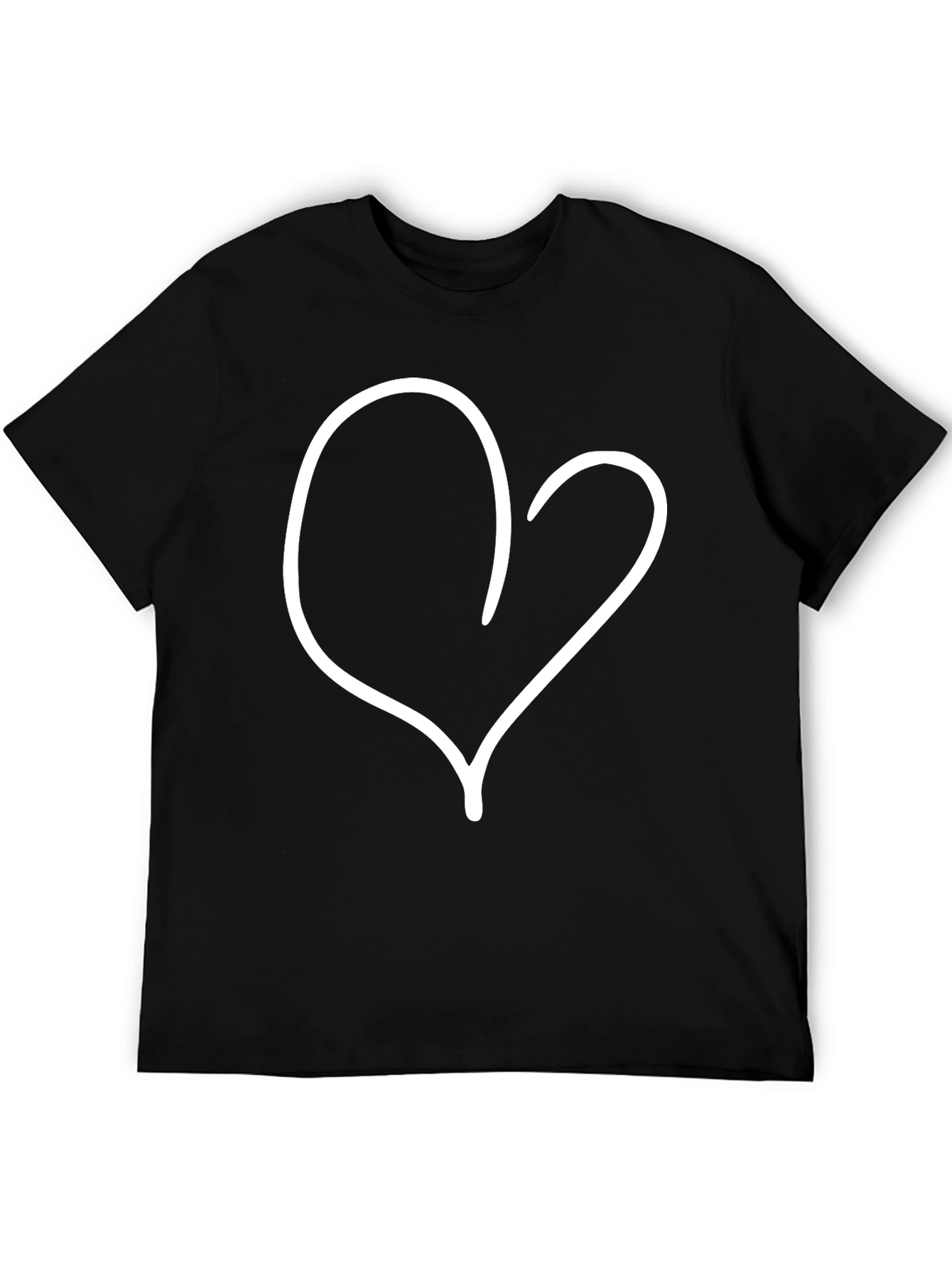 Heart Graphic Black T-Shirt