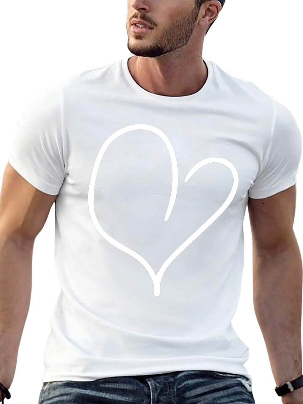 Heart Graphic Black T-Shirt