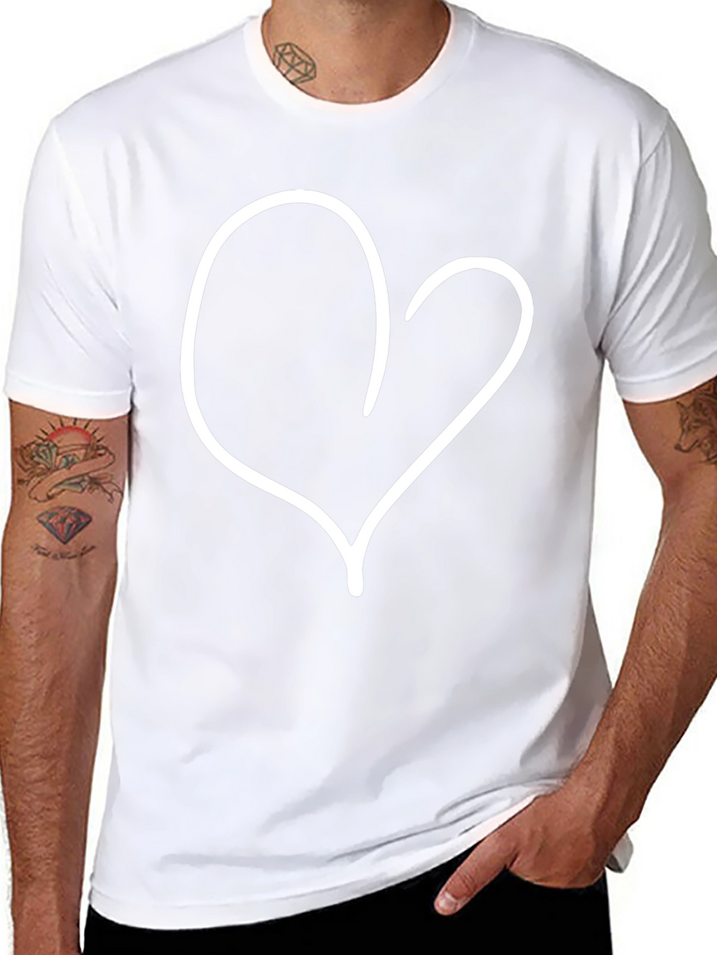 Heart Graphic Black T-Shirt