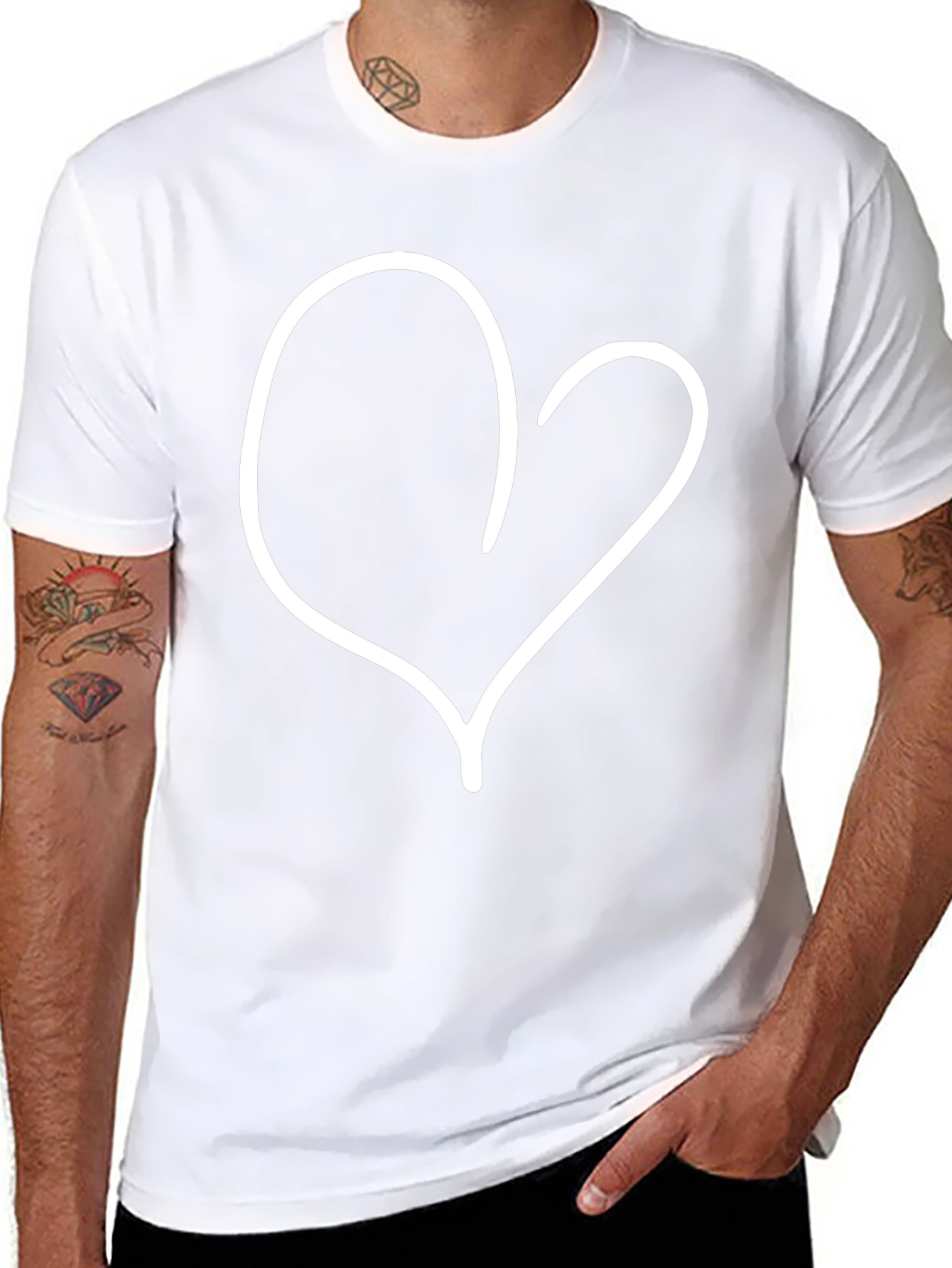 Heart Graphic Black T-Shirt