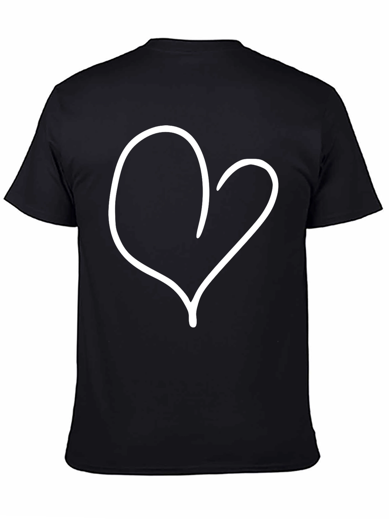 Heart Graphic Black T-Shirt