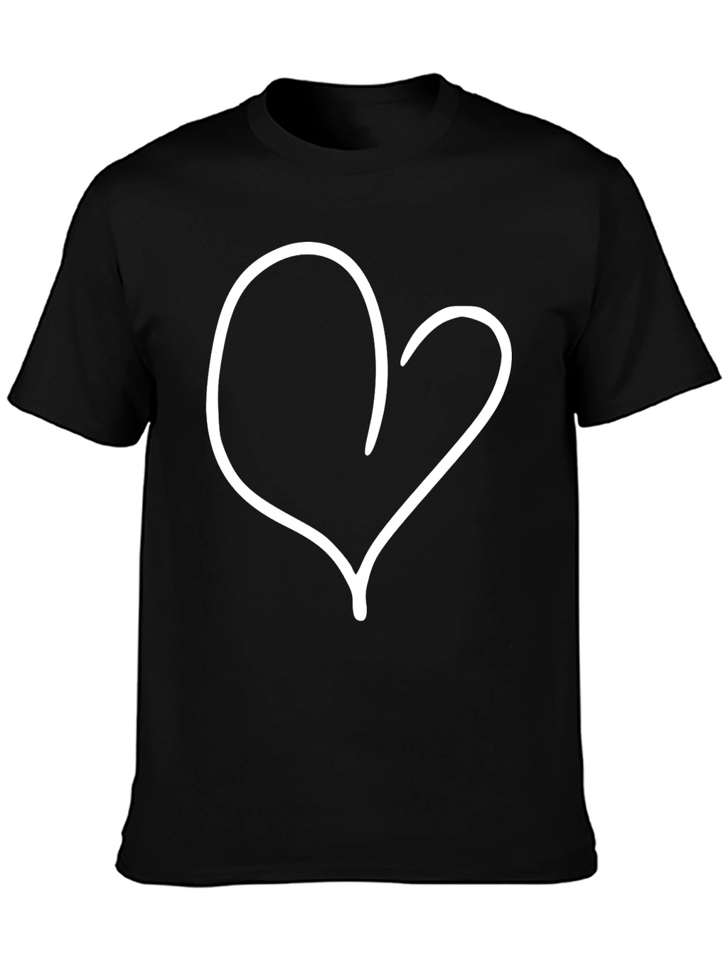 Heart Graphic Black T-Shirt